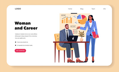 International Womens Day. Flat Vector Illustration