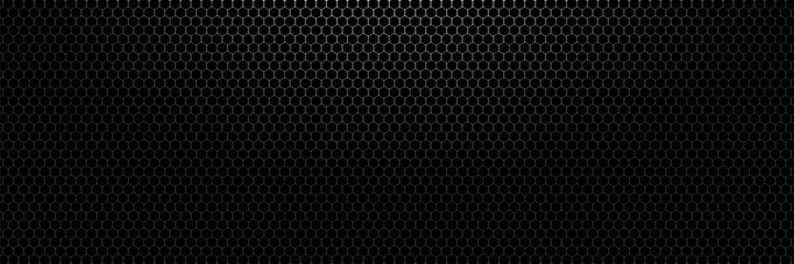 Seamless black hexagon mesh pattern. vector illustration