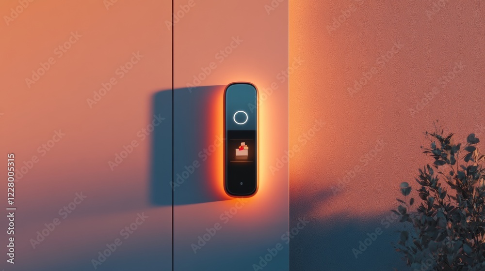 Poster smart concierge system sleek digital interface with video doorbell in south korean apartment enhanci