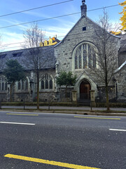 Beautiful architecture on a sunny winter day.