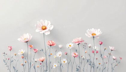 Beautifull flowers aesthetic background