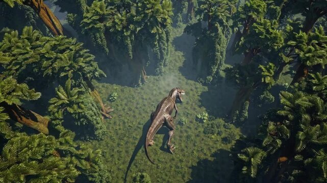 T-Rex dinosaur in the wilderness