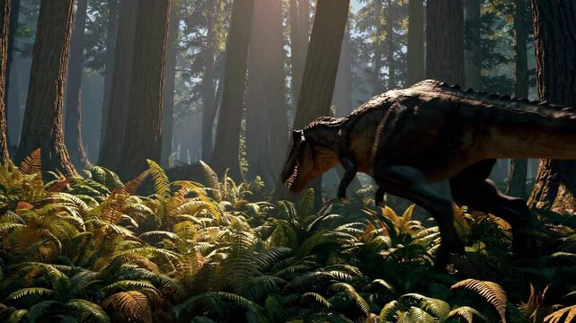 T-Rex dinosaur in the wilderness