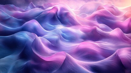 Obraz premium Abstract Purple and Blue Wavy Landscape
