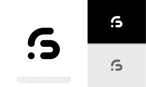 Initials G. GF. FG logo design. Initial Letter Logo. Innovative high tech logo template.	
