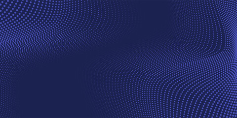 blue wavy halftone background. Dot pop art sport style vector illustration.