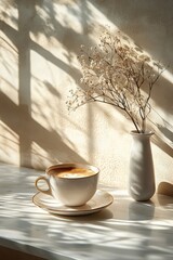Mocha coffee with whipped cream on top, sweet creamy beverage, coffee photography.