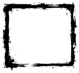 Set Grunge Frame for your text, Frame, Frame with splashes, Grunge frame brush square border vector stroke paint