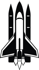 Space shuttle silhouette illustration.