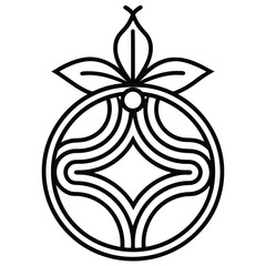 A minimalistic logo design for a fruit company, featuring a stylized fruit outline with simple typography to represent purity and health.