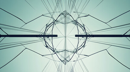 Symphony of Order: Geometric Elegance in Intelligently Curated Cable Art.