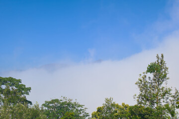 Blue Sky with White Clouds as Nature Background
