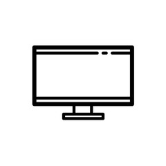 Monitor, screen, TV - vector icon