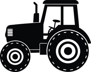 Tractor silhouette vector illustration