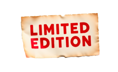 limited edition label with transparent background png