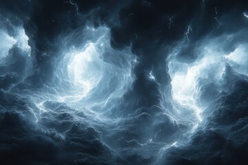 Stormy clouds over ocean dramatic sky scene nature landscape dark atmosphere aerial view