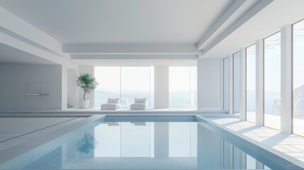 Fototapeta premium Beautiful, lavish swimming pool design 