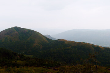 Mountain landscape in south asia View from the top of the mountain