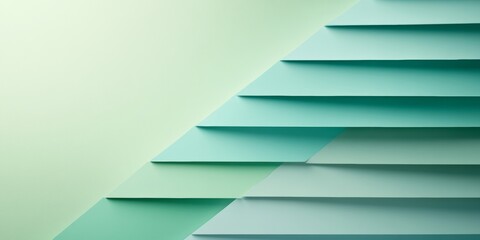 Sustainable Financial Growth Overlapping Translucent Paper Layers in Green and Blue for Modern Financial Planning and Digital Marketing Visuals