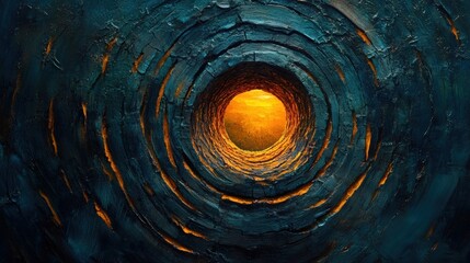 Exploring the depths of an artistic tunnel scenic view digital artwork abstract environment