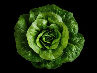 Obraz premium A close-up of fresh green lettuce leaves, suggesting a focus on healthy eating and nutrition.