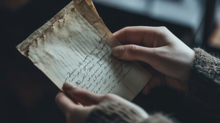 Naklejka premium A handwritten note
