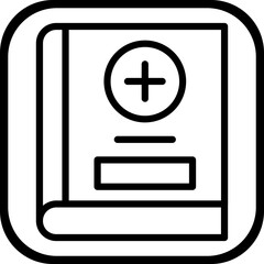 Medical Book Icon Style