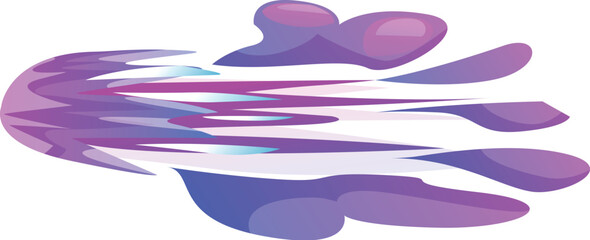 Abstract purple and blue shape moving fast, creating a sense of speed and dynamism