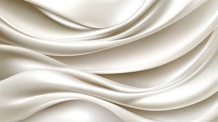Fototapeta premium Elegant Cream Silk Drapes Swirling Softly