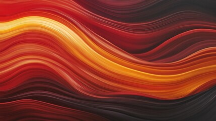 Dynamic liquid waves in fiery red, amber, and deep charcoal, resembling molten lava in motion 
