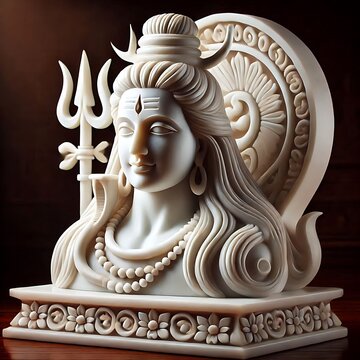 Om Namah Shivaya Spiritual AI Poster made white marble