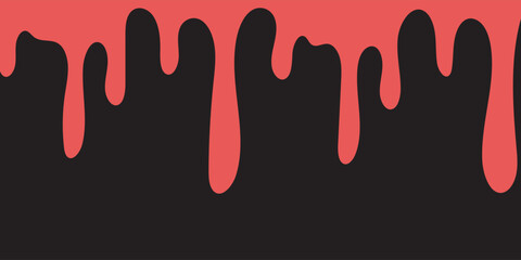 Paint dripping. Dripping liquid. Paint flows. Current paint, stains. Current drops. Current inks. Vector illustration. Flowing liquid. Stencil drops. Paint splatter. Molten. Chocolate drops. Oil drop