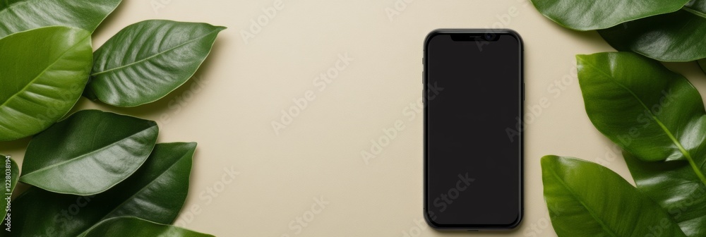 Aufkleber Minimalist QR Code on Crisp Linen Connecting Effortlessly in Modern Business and Retail Spaces - Sleek Tech Design for Enhanced User Engagement