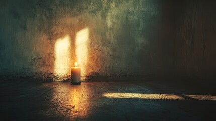 Obraz premium A Candle in the Dark