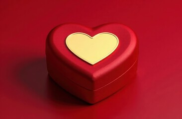 Gourmet Heart Chocolate Box Valentine’s Day Card with Blank Label