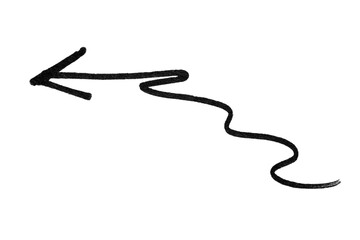 Winding black arrow is symbol of different paths.