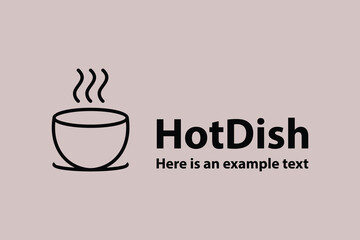 Hot dish bowl logo design