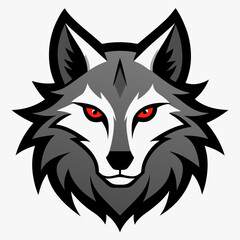 wolf head vector