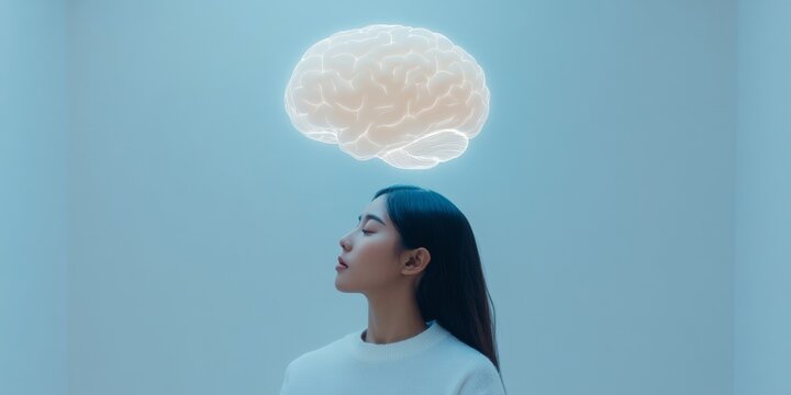Emotional Intelligence Hub Interactive LED Brain with Minimalist Setting for Mental Health Awareness and Mindful Tech Engagement - Youth-Centric Wellness Design