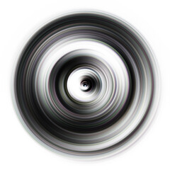 Colorful radial motion effect. Abstract rounded background. Color curves and sphere.