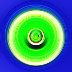 Colorful radial motion effect. Abstract rounded background. Color curves and sphere.