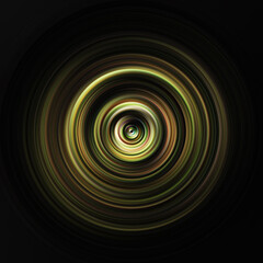 Colorful radial motion effect. Abstract rounded background. Color curves and sphere.