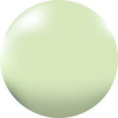 A glossy mint sphere with light reflections and shading giving it a three-dimensional appearance.