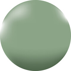 A glossy green sphere with light reflections and shading giving it a three-dimensional appearance.