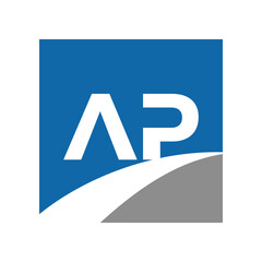 initial letter ap icon logo design template