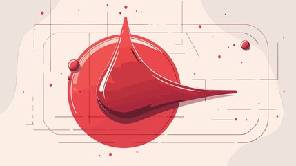 Medical Vector Illustration of Red Blood Drop for Health and Medicine