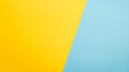 Abstract Yellow and Blue Background Color Split