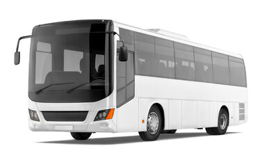 An image of a Bus isolated on a white background