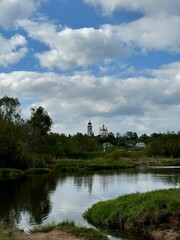 landscape with windmill and sky