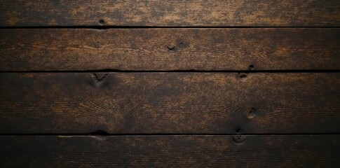 Fototapeta premium Dark brown wooden background, antique distressed timber planks, antique, old